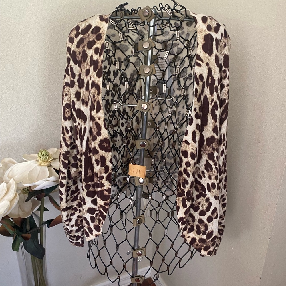 Chico’s NWT Leopard Open front Cardigan